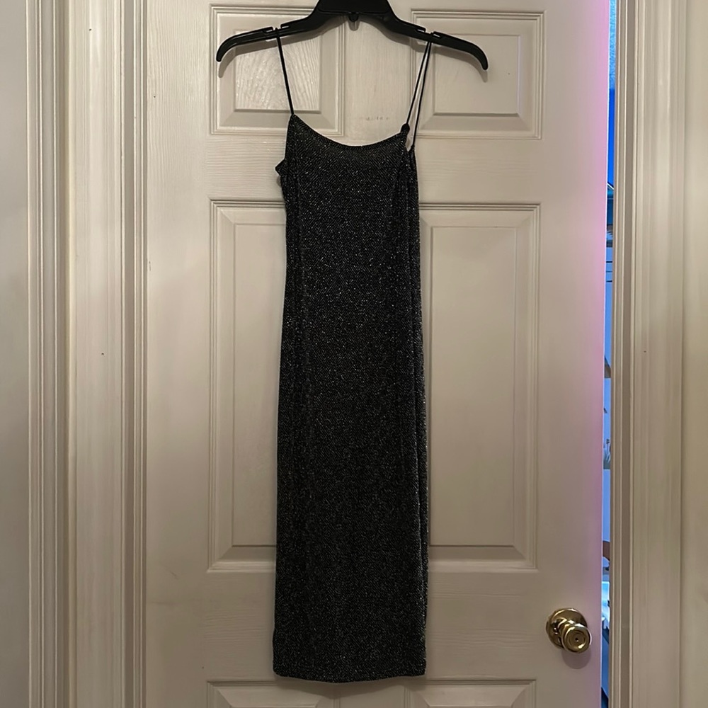 Black midi dress size S